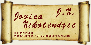 Jovica Nikolendžić vizit kartica